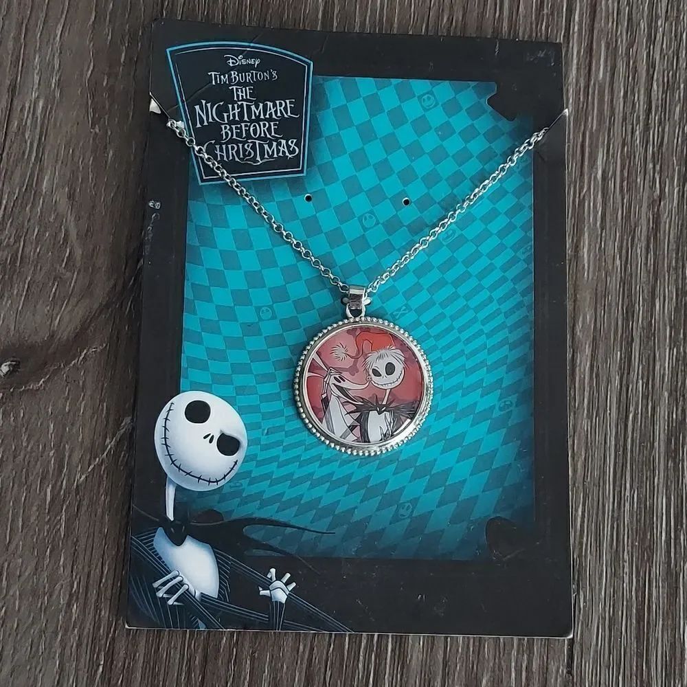 Disney Tim Burton's The Nightmare Before Christmas Necklace Jack & Zero